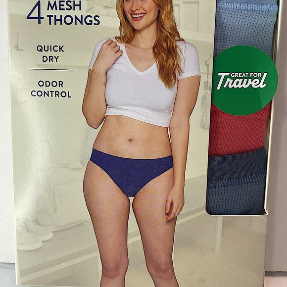 NEW FRUIT OF THE LOOM GETAWAY COLLECTION 4 PACK THONGS SIZE 9- 2 XL - Picture 3 of 10